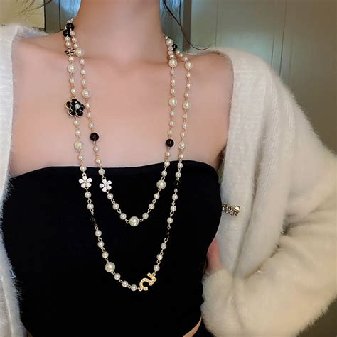 chanel jewelry dupe|chanel knockoff pearl necklace.